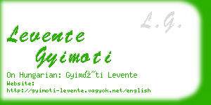 levente gyimoti business card